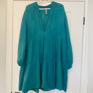 Anthropologie Teal Dress